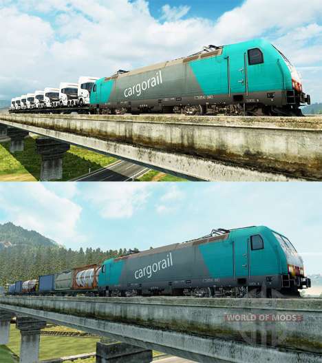 Freight trains for Euro Truck Simulator 2