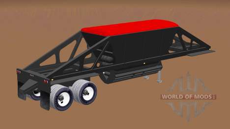 Semi-trailer dumper with bottom discharge for American Truck Simulator