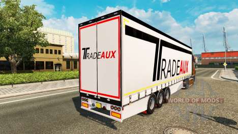 Curtain semitrailer Krone Tradeaux for Euro Truck Simulator 2