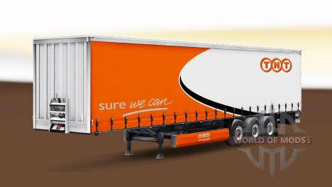 Skin TNT on a curtain semi-trailer for Euro Truck Simulator 2