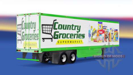 Skin Country Grocery on the trailer for American Truck Simulator