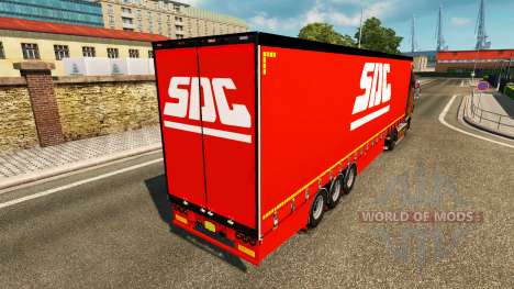 Curtain semi-trailer Krone SDC for Euro Truck Simulator 2