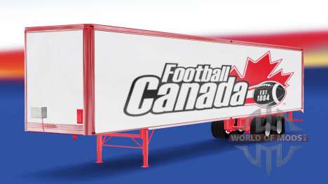 Skin Football Canada on the trailer for American Truck Simulator