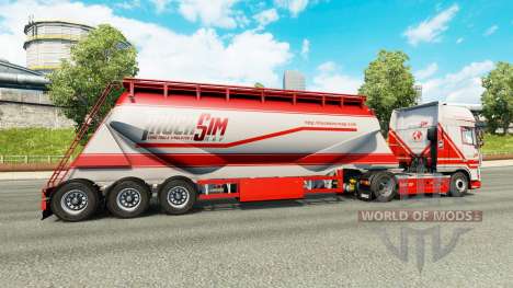 TruckSim skin on the semitrailer-cement truck for Euro Truck Simulator 2