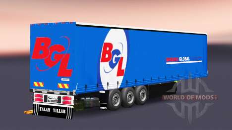 Curtain semi-trailer Schmitz Cargobull BGL for Euro Truck Simulator 2