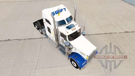 Скин Swift Transportation v1.1 на Kenworth W900 for American Truck Simulator