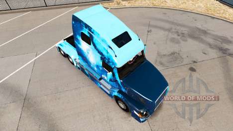 Fire skin for Volvo truck VNL 670 for American Truck Simulator
