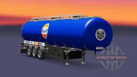 Skin Gulf fuel semi-trailer for Euro Truck Simulator 2