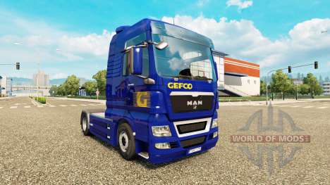 Skin Gefco for tractor MAN for Euro Truck Simulator 2