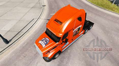 Skin on SCHNEIDER truck Freightliner Cascadia for American Truck Simulator