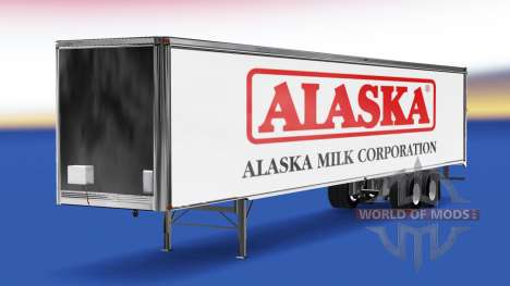 Skin Alaska Milk Corporation on the trailer for American Truck Simulator