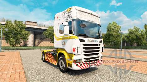 Skin White gold on tractor Scania for Euro Truck Simulator 2