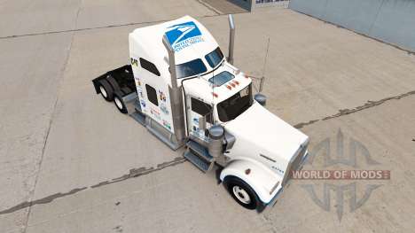 Скин United States Postal на Kenworth W900 for American Truck Simulator