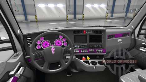 Interior Pink Dial for Kenworth T680 for American Truck Simulator