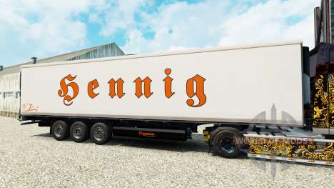 Skin Bennig for semi-refrigerated for Euro Truck Simulator 2