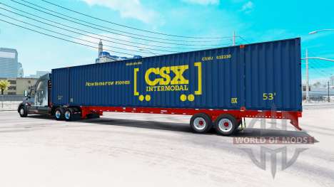 Semitrailer container CSX Intermodal for American Truck Simulator