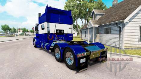 The Blue skin and White for the truck Peterbilt  for American Truck Simulator