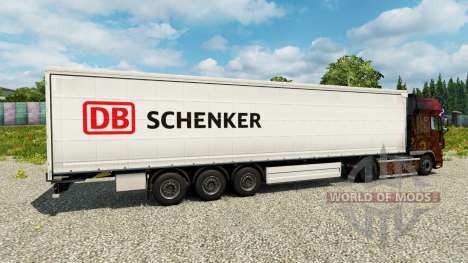 DB Schenker skin for trailers for Euro Truck Simulator 2