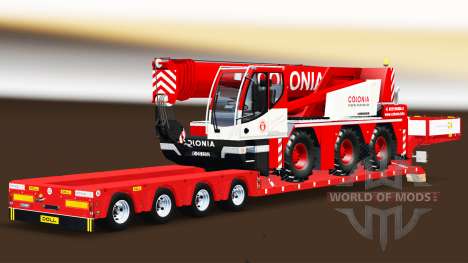 Low sweep with a cargo truck crane Liebherr for Euro Truck Simulator 2