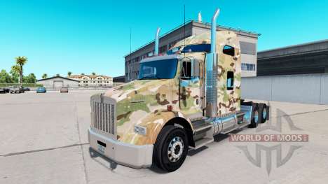 Skin Camouflage on the truck Kenworth T800 for American Truck Simulator