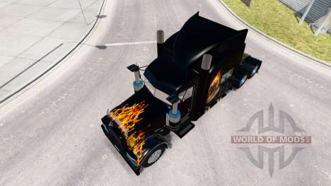 Skin Ghost Rider v2.0 tractor Peterbilt 389 for American Truck Simulator
