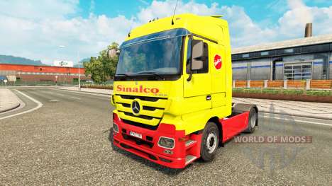 Sinalco skin for Mercedes truck Benz for Euro Truck Simulator 2