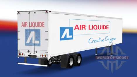 Skin Air Liquide on the trailer for American Truck Simulator