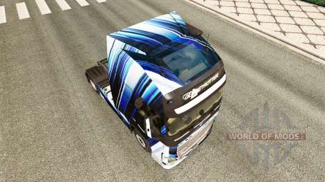 Blue Stripes skin for Volvo truck for Euro Truck Simulator 2