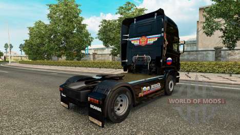 Skin Russia Black on the tractor Scania for Euro Truck Simulator 2