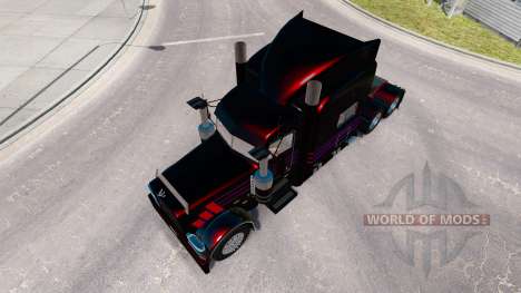 Skin Black SR on the truck Peterbilt 389 for American Truck Simulator