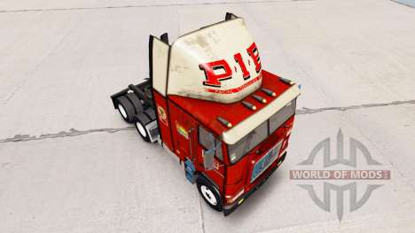 Skin PIE on truck Freightliner FLB for American Truck Simulator