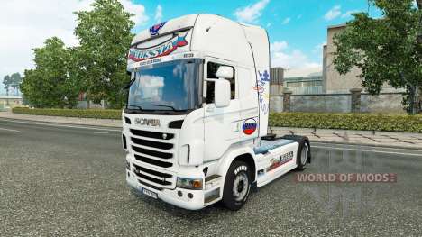 Russia White skin for the truck Scania for Euro Truck Simulator 2