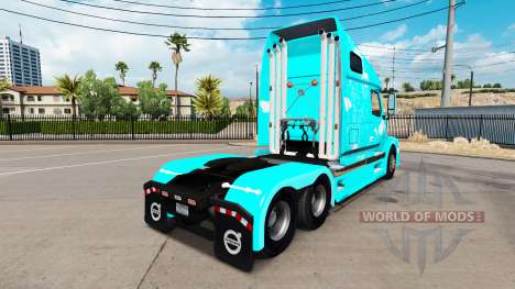 Blue fire skin for Volvo VNL 670 truck for American Truck Simulator