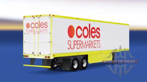 Skin Coles Supermarkets on the trailer for American Truck Simulator