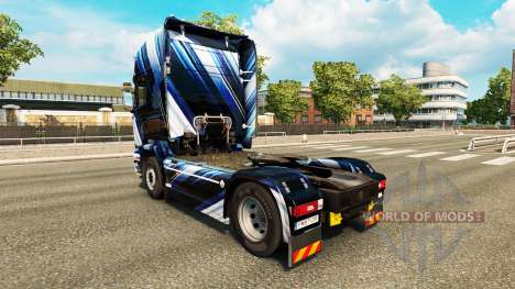 Blue Stripes skin for Scania truck for Euro Truck Simulator 2