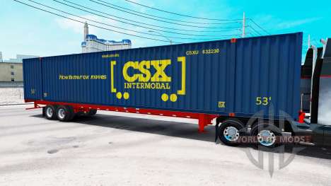 Semitrailer container CSX Intermodal for American Truck Simulator