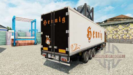 Skin Bennig for semi-refrigerated for Euro Truck Simulator 2