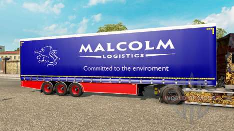 Curtain semitrailer Krone Malcolm for Euro Truck Simulator 2