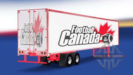 Skin Football Canada on the trailer for American Truck Simulator
