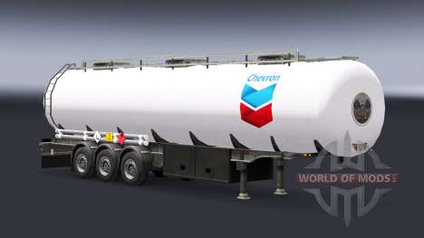 Skin Chevron fuel semi-trailer for Euro Truck Simulator 2