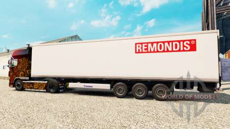 Skin Remondis on the semitrailer-the refrigerato for Euro Truck Simulator 2
