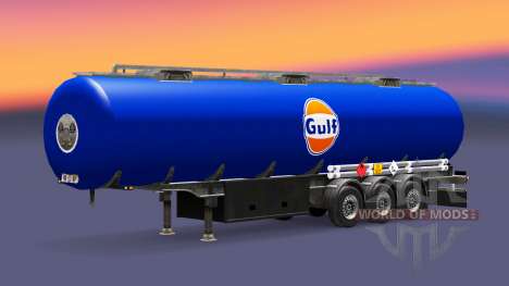 Skin Gulf fuel semi-trailer for Euro Truck Simulator 2