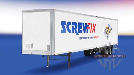 Skin Screwfix on the trailer for American Truck Simulator