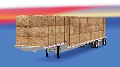 The semitrailer-platform with different loads v1.1 for American Truck Simulator