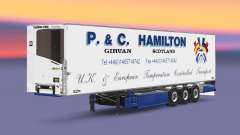 Semi-trailer refrigerator Chereau P. & C. Hamilton for Euro Truck Simulator 2