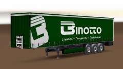 Binotto Transportes skin for trailer curtain for Euro Truck Simulator 2