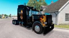 Skin Ghost Rider v2.0 tractor Peterbilt 389 for American Truck Simulator