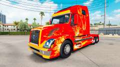Fire skin for Volvo truck VNL 670 for American Truck Simulator