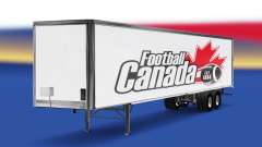 Skin Football Canada v2.0 on the semi-trailer for American Truck Simulator