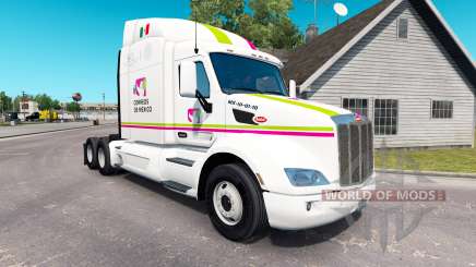Skin Correos de Mexico for truck Peterbilt for American Truck Simulator